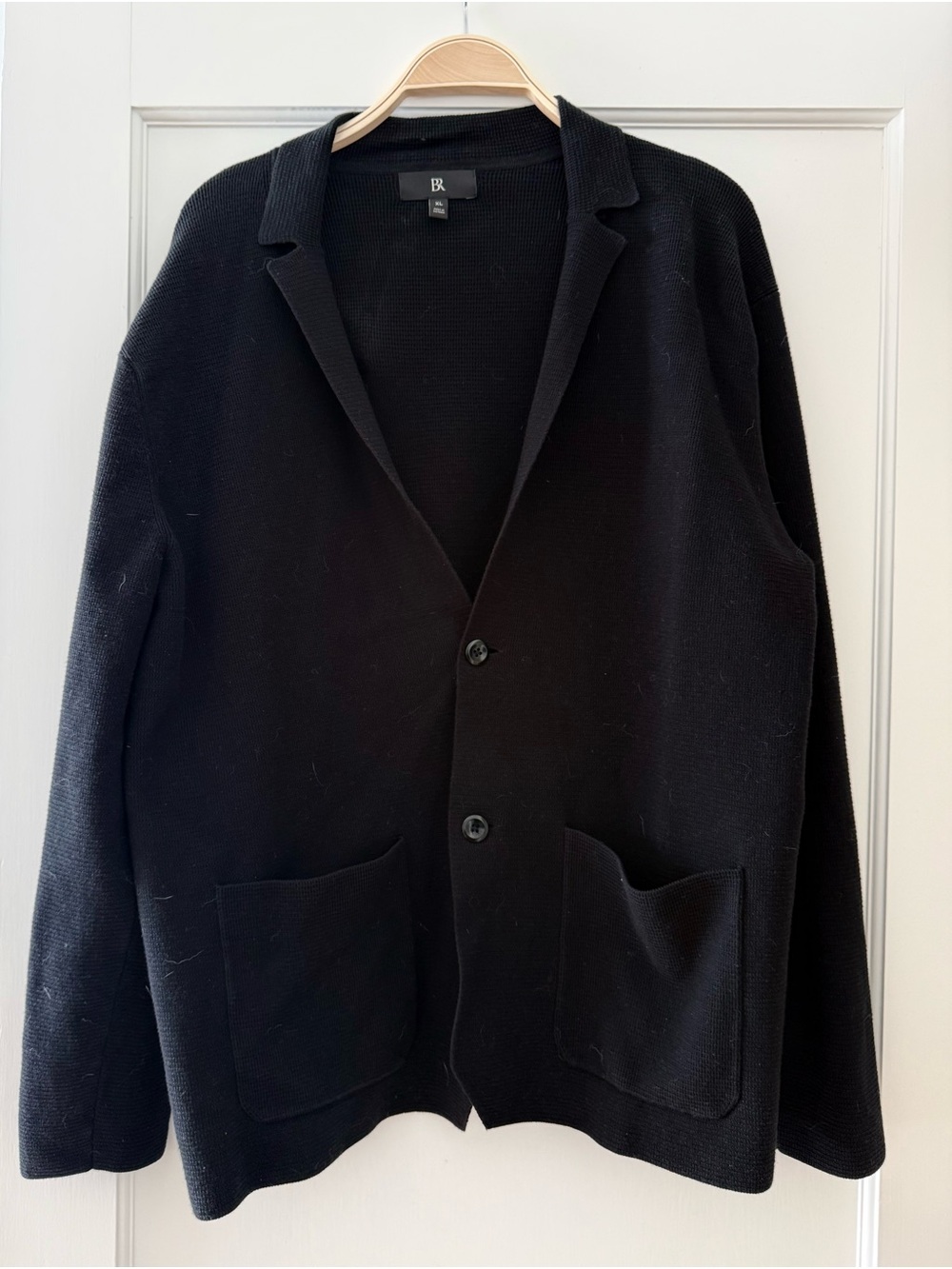 Banana Republic Black Knit Sport Coat Blazer